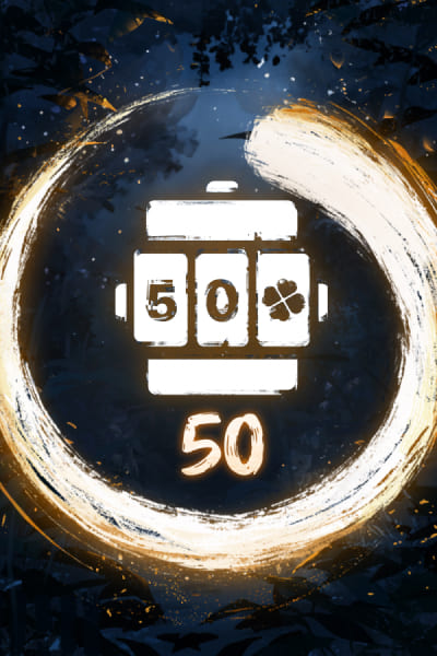 Mache 50 Spins in einer Spielsitzung